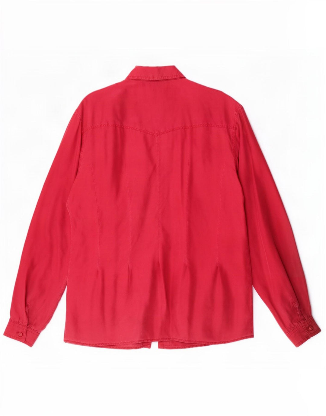 Blouse chemise femme vintage IT 46 Grande soie rose