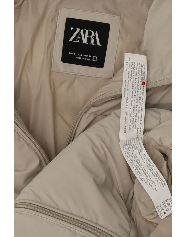 ZARA Veste matelassée homme UK 36 Small Beige Polyester