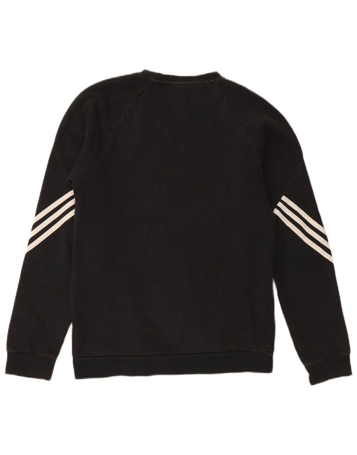 Adidas Sweat-shirt pour homme en coton noir Taille S