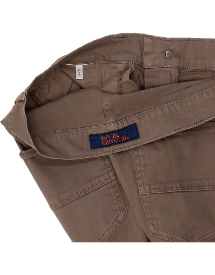 TRUSSARDI Mens Straight Casual Trousers W32 L30 Grey Vintage Trussardi and Second-Hand Trussardi from Messina Hembry 