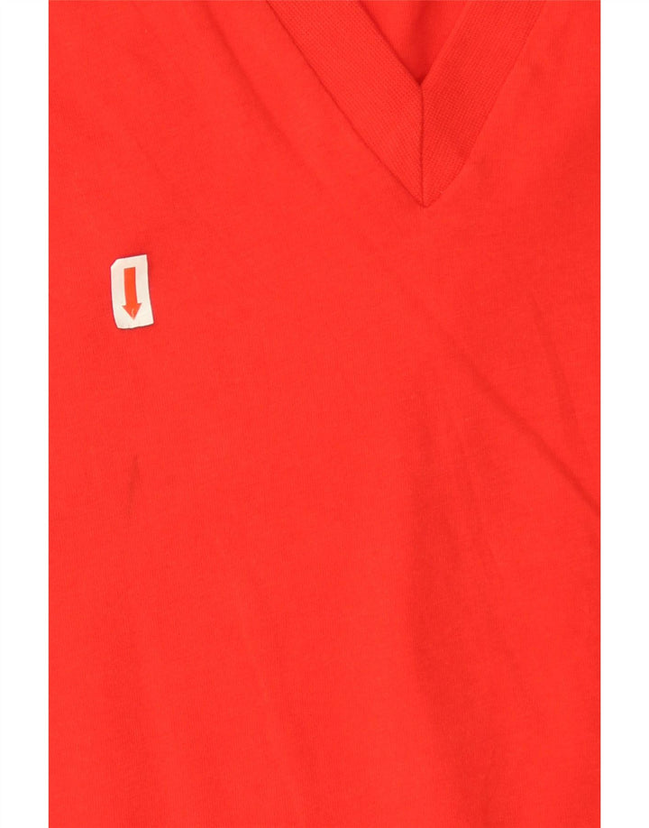 Zara T-shirt surdimensionné pour femme UK 10 Petit coton rouge