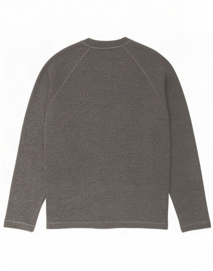 Armani Jeans Pull à col rond pour homme en coton gris Large