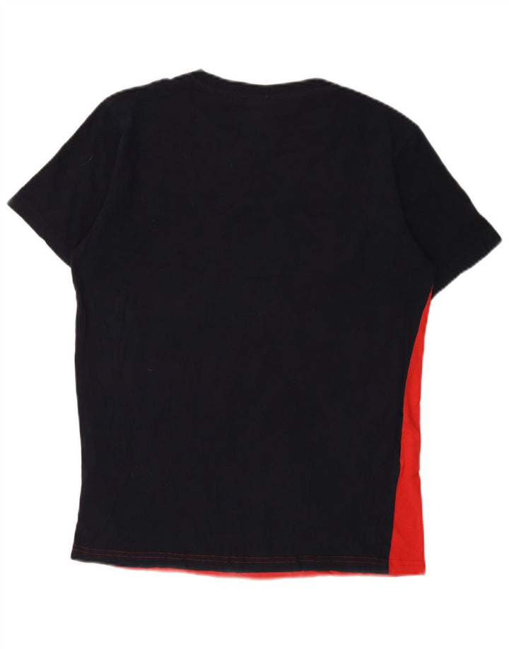 CHAMPION T-Shirt Garçon 13-14 Ans XL Noir Colourblock Coton