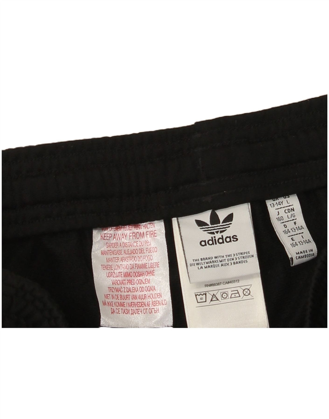 Adidas Pantalon de Survêtement Garçon Joggers 13-14 ans Noir Polyester
