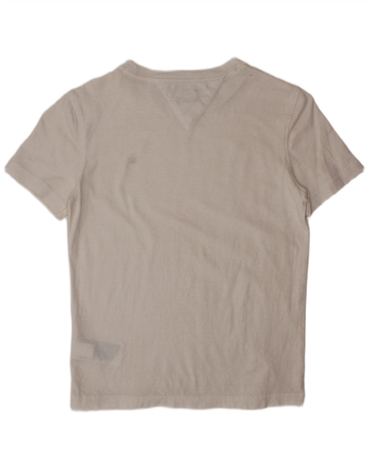 TOMMY HILFIGER T-Shirt Garçon 7-8 ans Blanc Coton