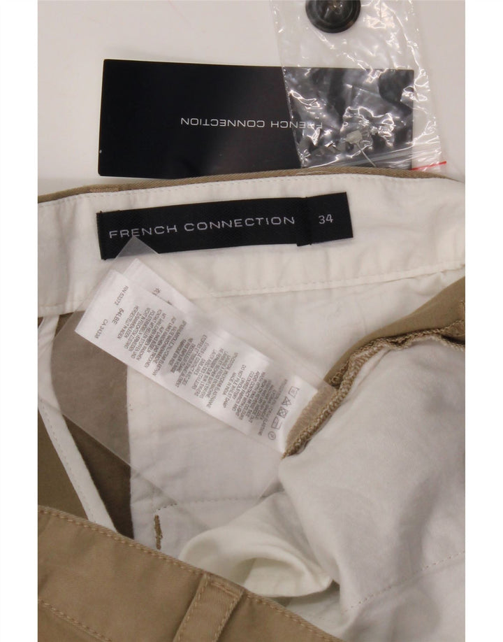 FRENCH CONNECTION Pantalon Chino Droit Homme W34 L32 Coton Beige