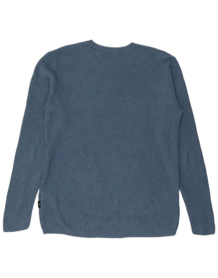Ted Baker Pull à col rond pour homme Taille 3 Bleu moyen Coton