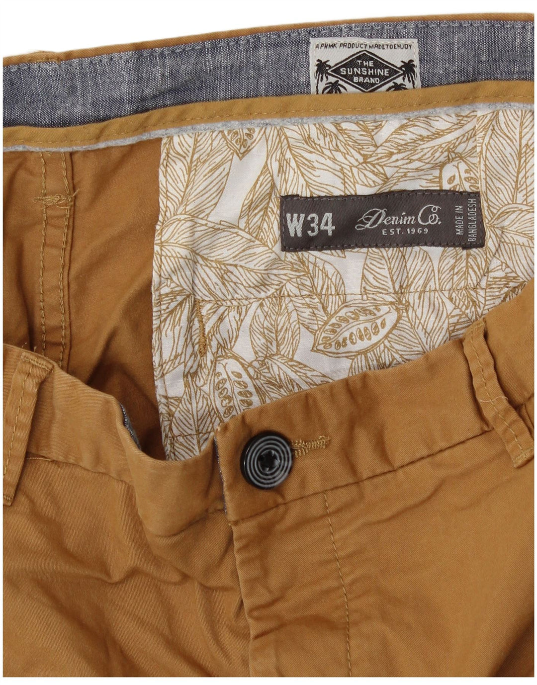 VINTAGE Mens Chino Shorts W34 Large Beige