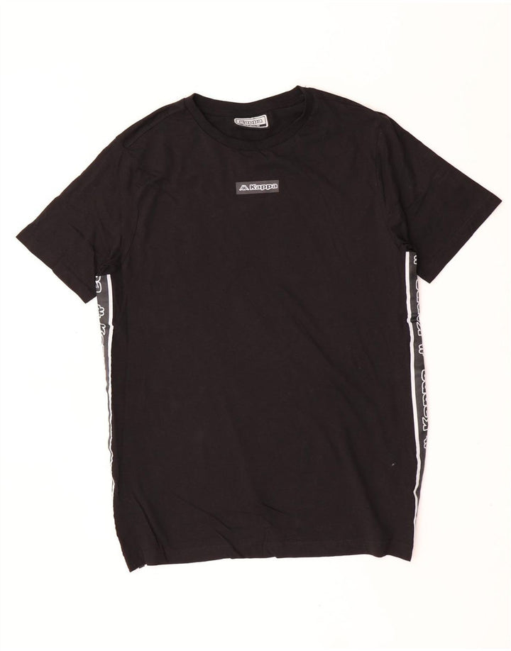 Kappa T-Shirt Graphique Homme Noir Moyen Coton Colorblock