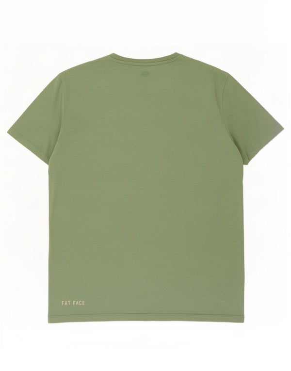 Fat Face T-Shirt Graphique Homme Haut Large Vert Coton