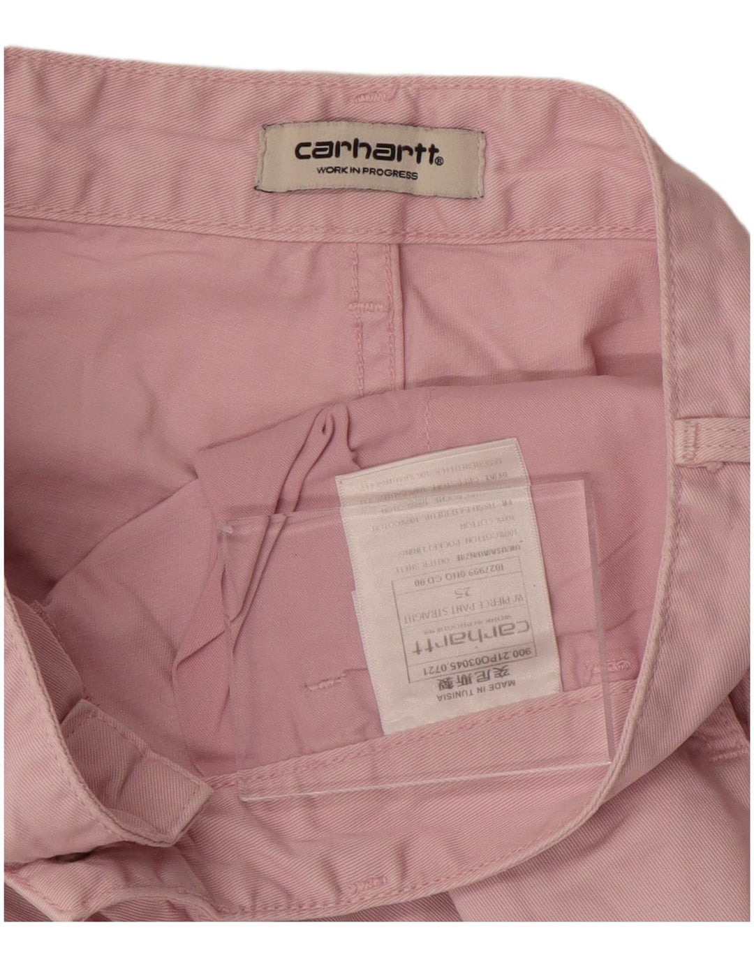 CARHARTT Pantalon Cargo Droit Femme W25 L29 Rose Coton