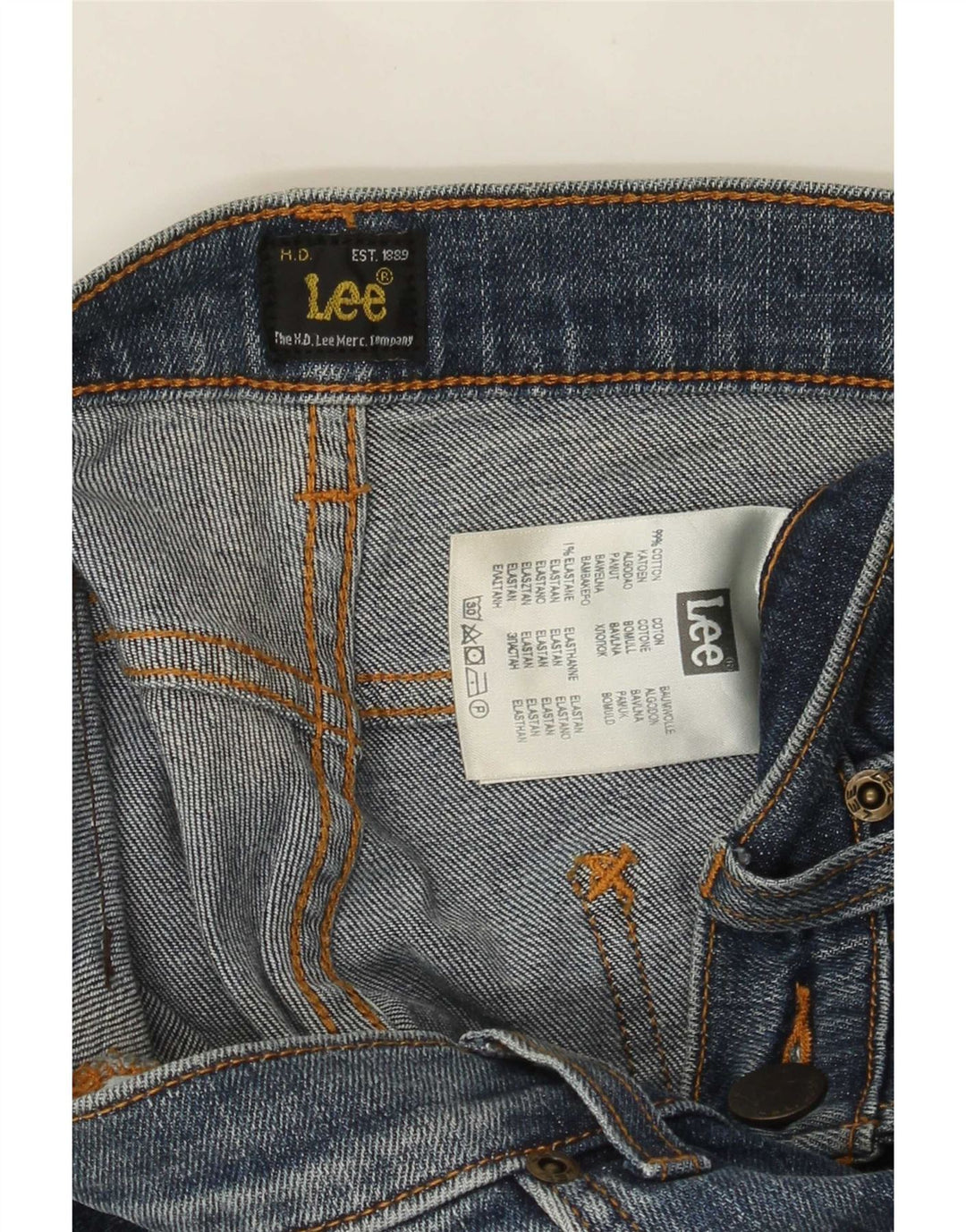 Lee Jean Powell Slim W30 L28 Homme Bleu Coton