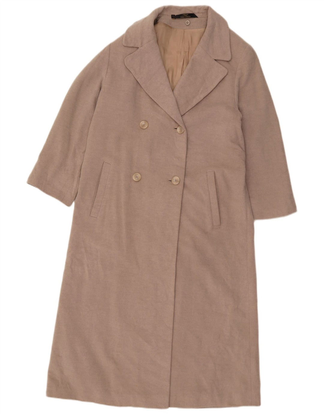 Marks & Spencer Manteau croisé pour femme UK 12 Laine beige moyen