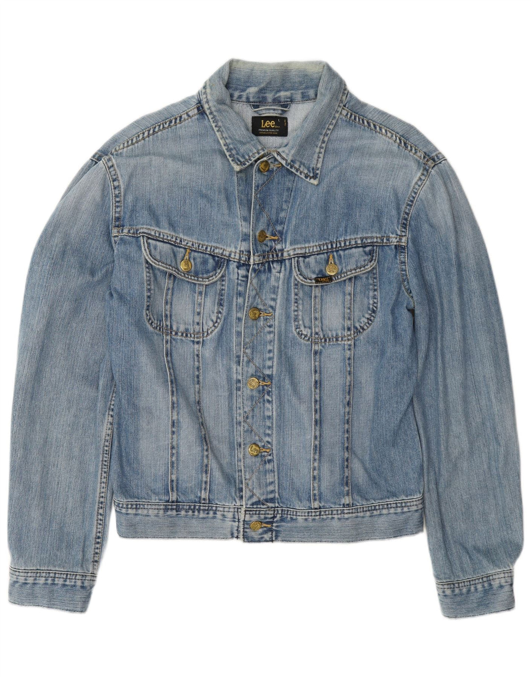Lee Veste en jean Rider pour homme UK 40 Large Bleu Coton