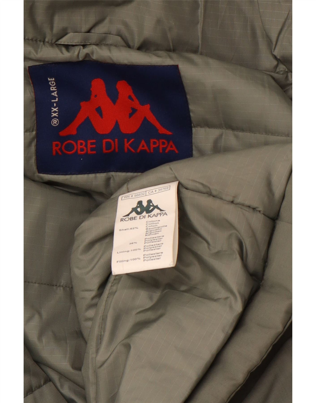 KAPPA Veste matelassée homme UK 44 2XL Vert Coton