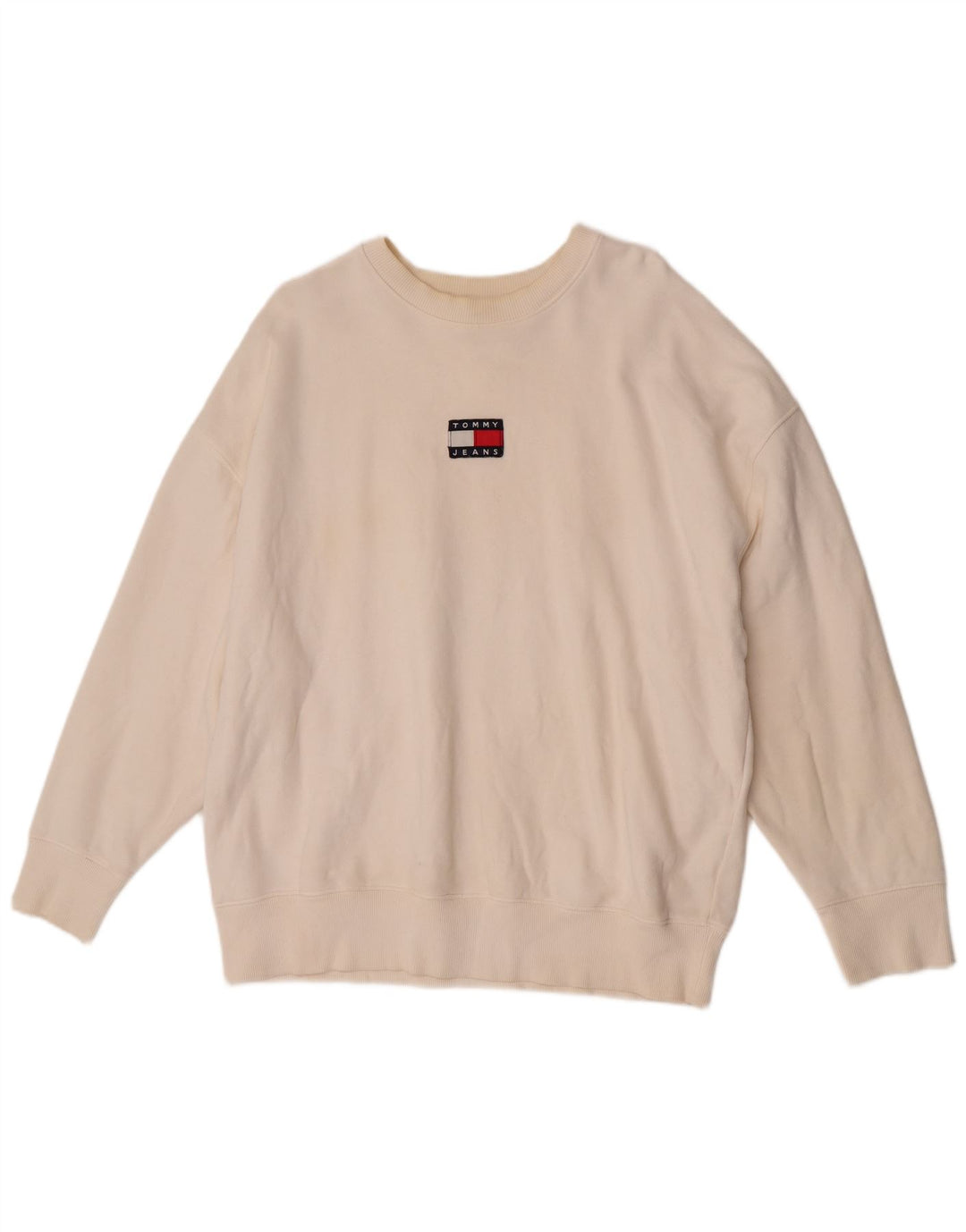 Tommy Hilfiger Sweat-shirt pour homme en coton blanc Large