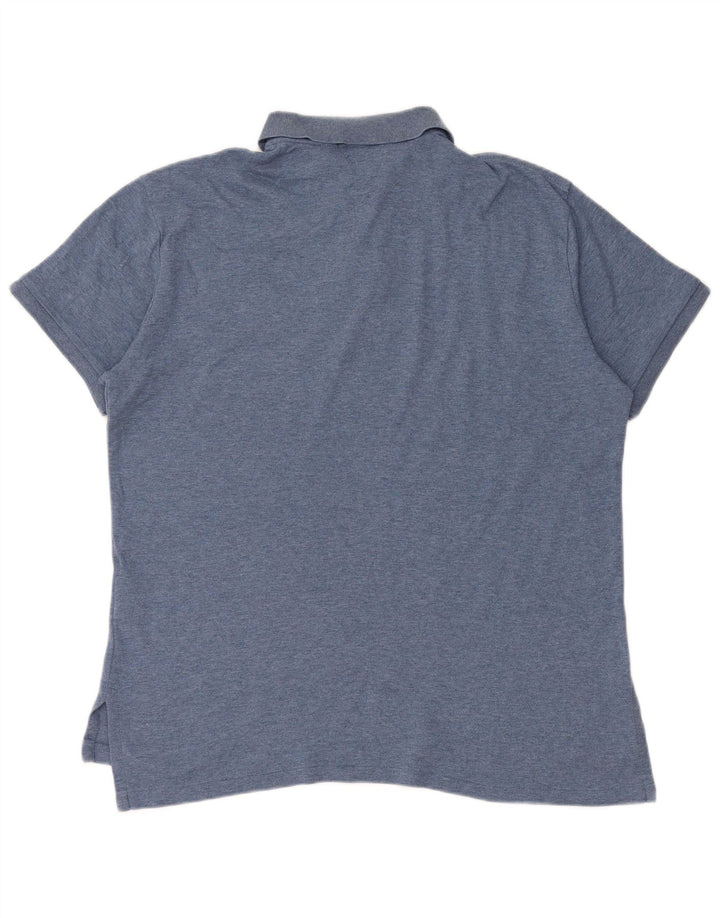 POLO RALPH LAUREN Polo Homme Coupe Sur Mesure Bleu Moyen Coton