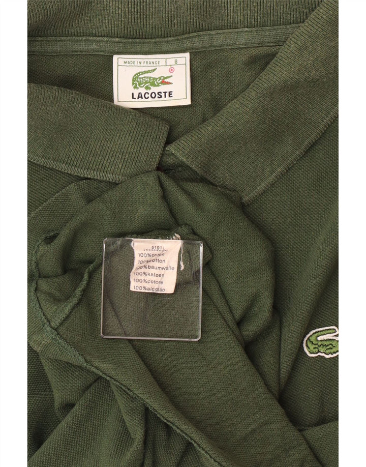 Lacoste Polo à manches longues pour homme Taille 8 3XL Coton vert