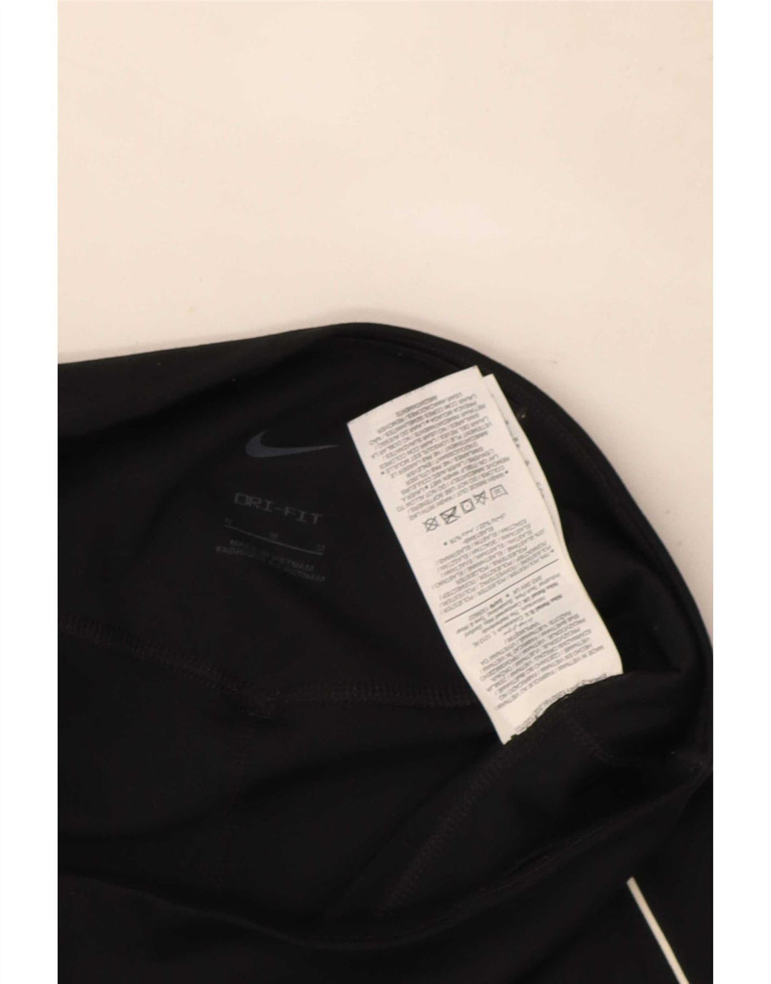 Nike Legging court graphique Dri Fit pour femme UK 12 Noir moyen Polyester