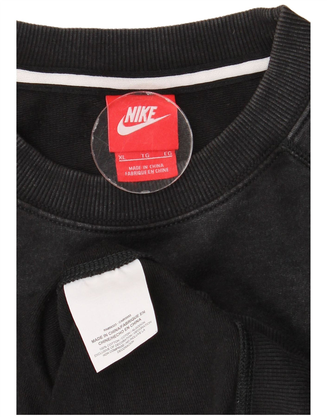 Nike Sweat-shirt graphique pour homme XL en coton noir