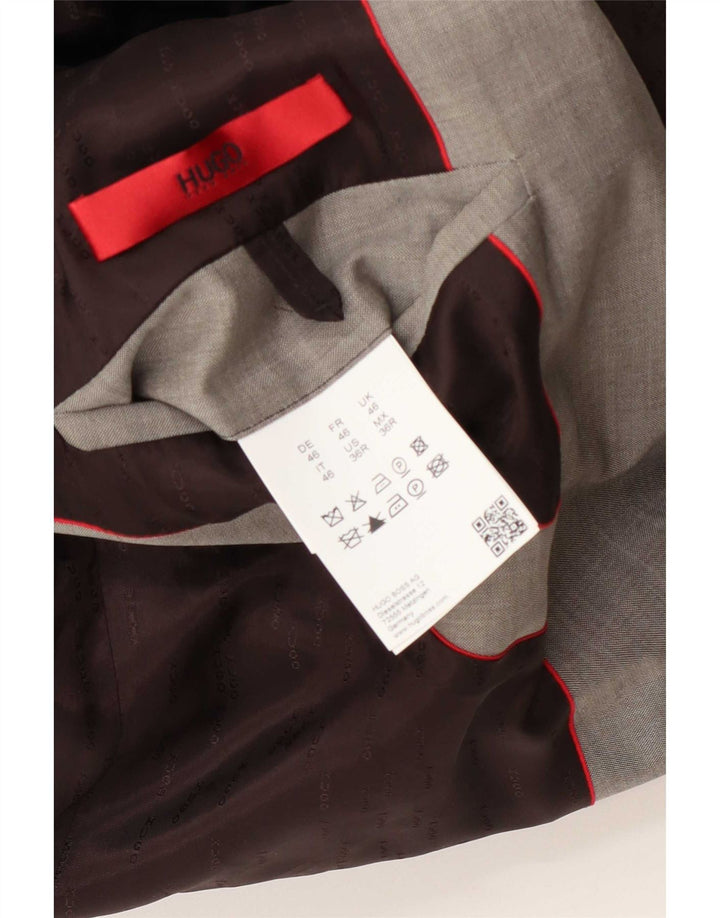 Hugo Boss Veste Blazer 2 Boutons Homme EU 46 Petite Laine Grise
