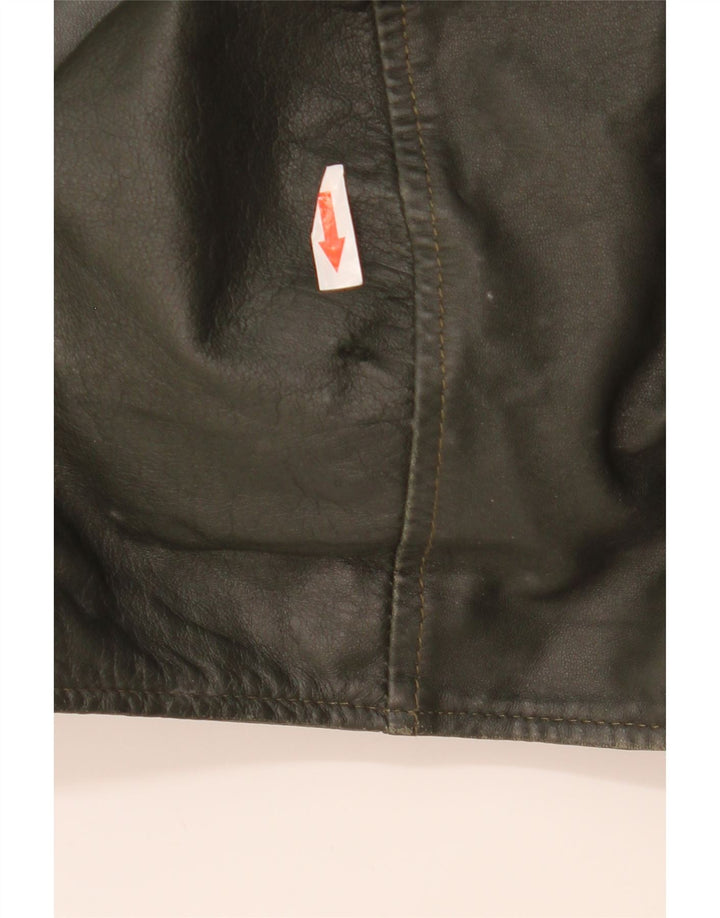 Morris Veste en cuir à capuche pour homme IT 52 XL Cuir vert