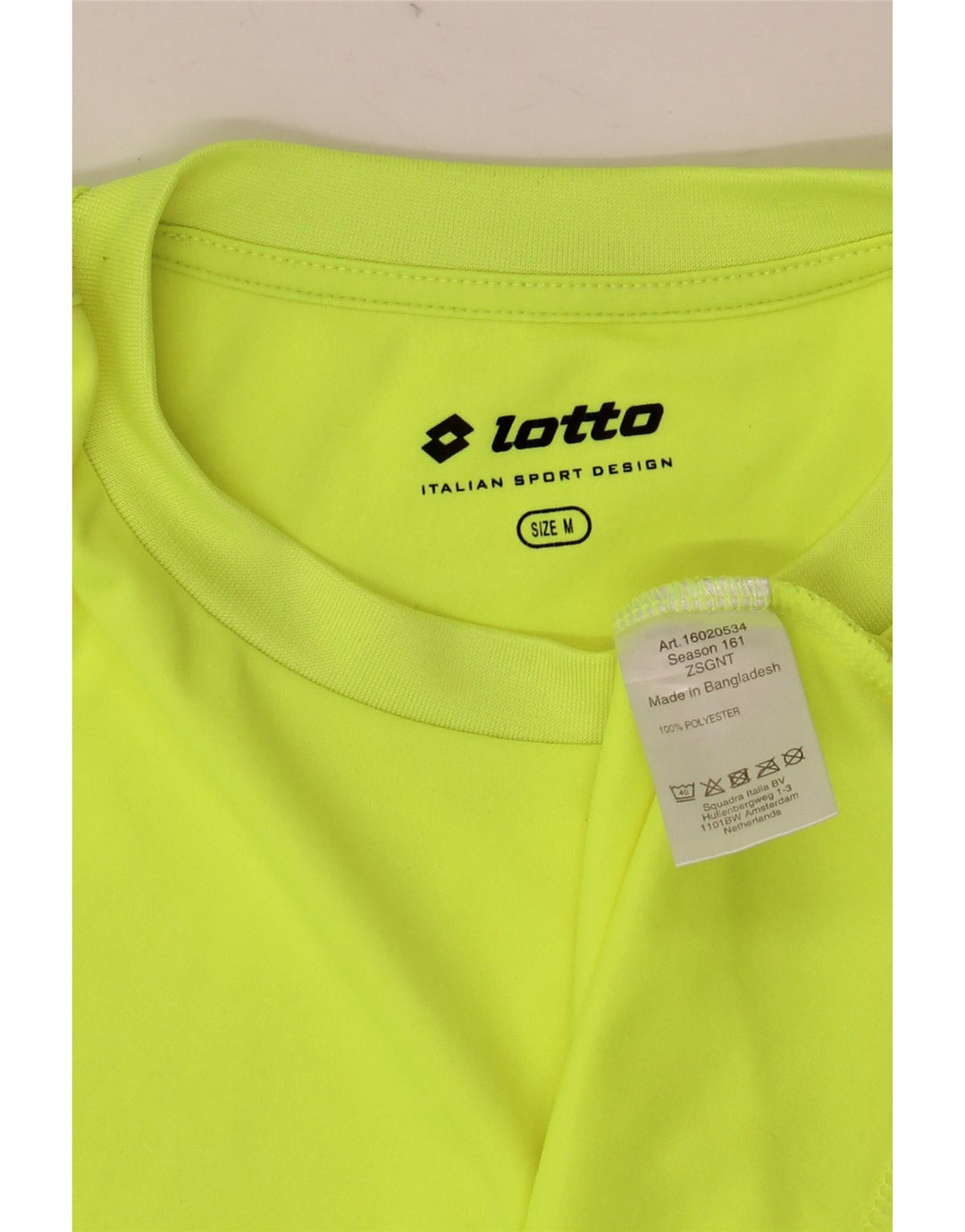Lotto T-Shirt Homme Vert Moyen Polyester