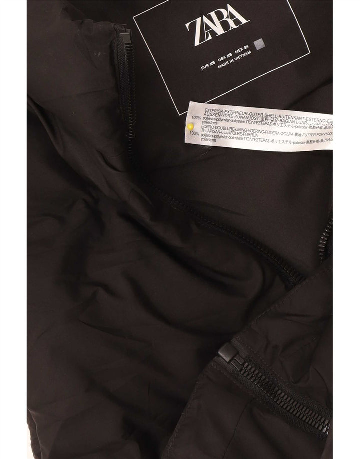 Zara Femme Gilet Rembourré Oversize UK 6 XS Noir Polyester