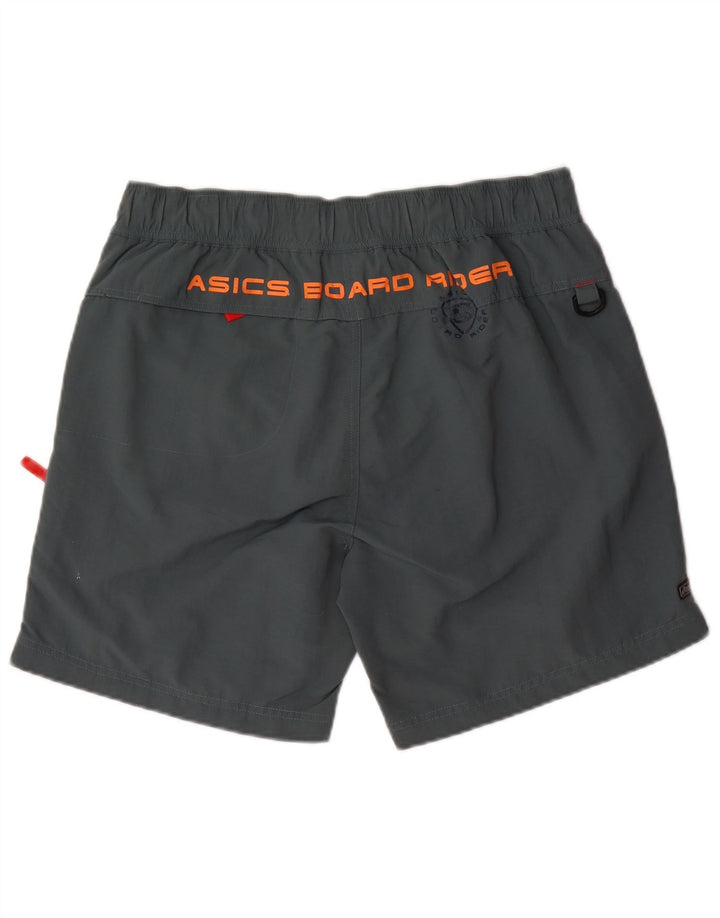 ASICS Short de bain graphique pour hommes, grand, en nylon color block, bleu marine