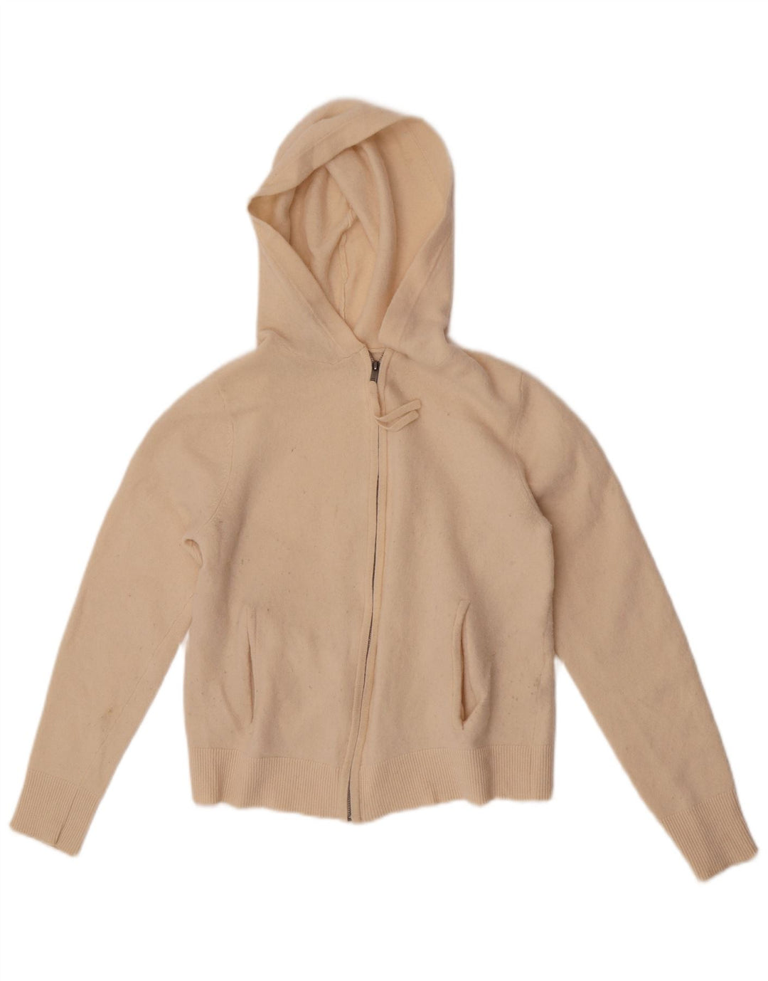 Reiss Cardigan court pour femme UK 42 en laine blanc cassé moyen