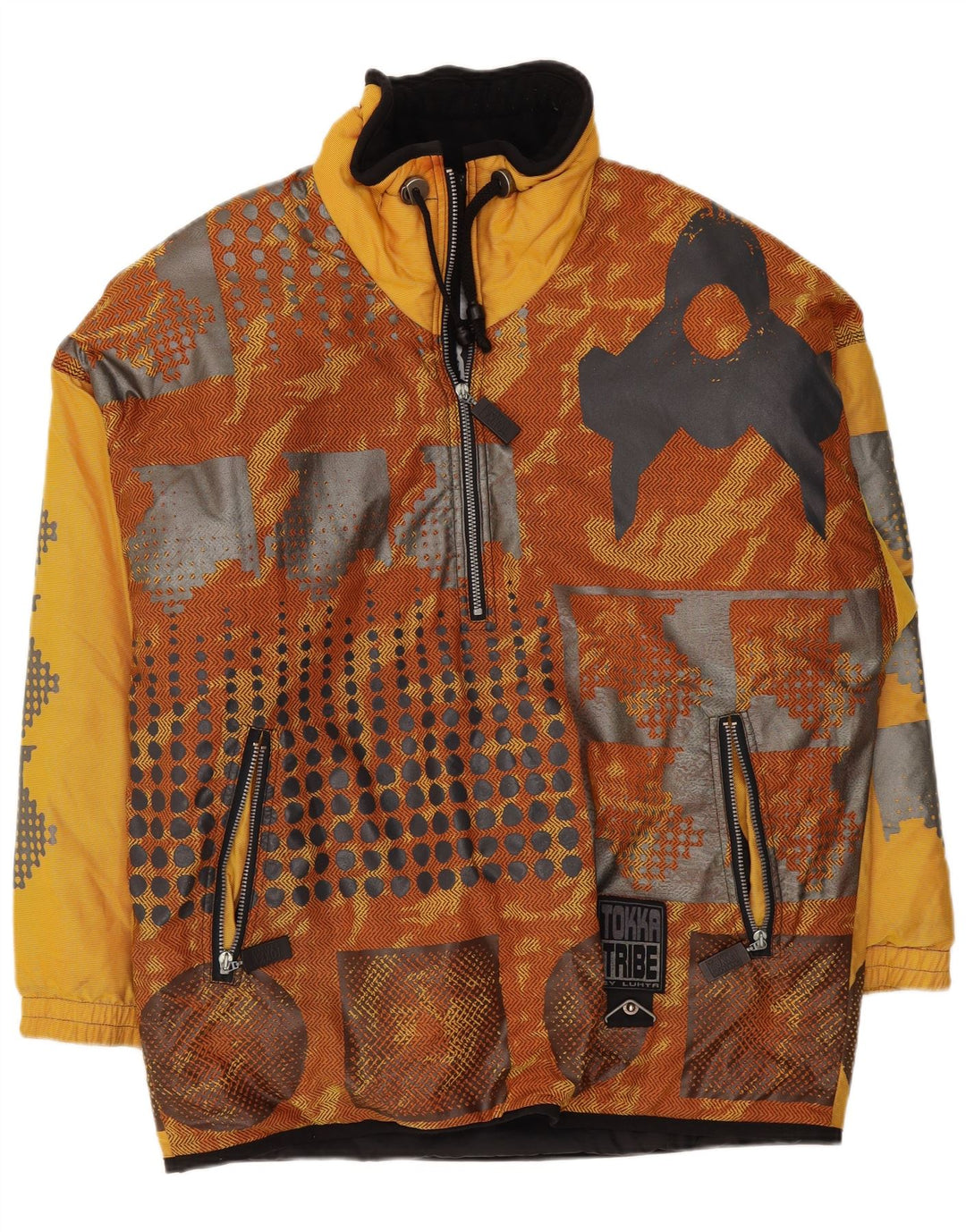 Tokka Tribe Veste coupe-vent pour homme UK 38 Jaune moyen géométrique