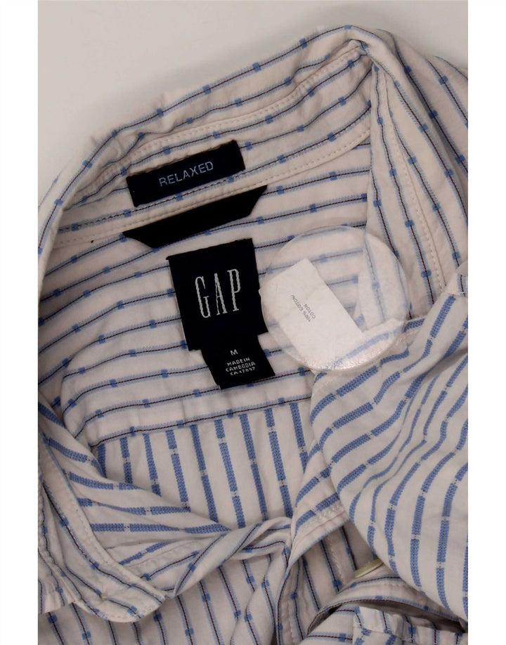 Gap Chemise décontractée à manches courtes pour homme en coton rayé blanc moyen