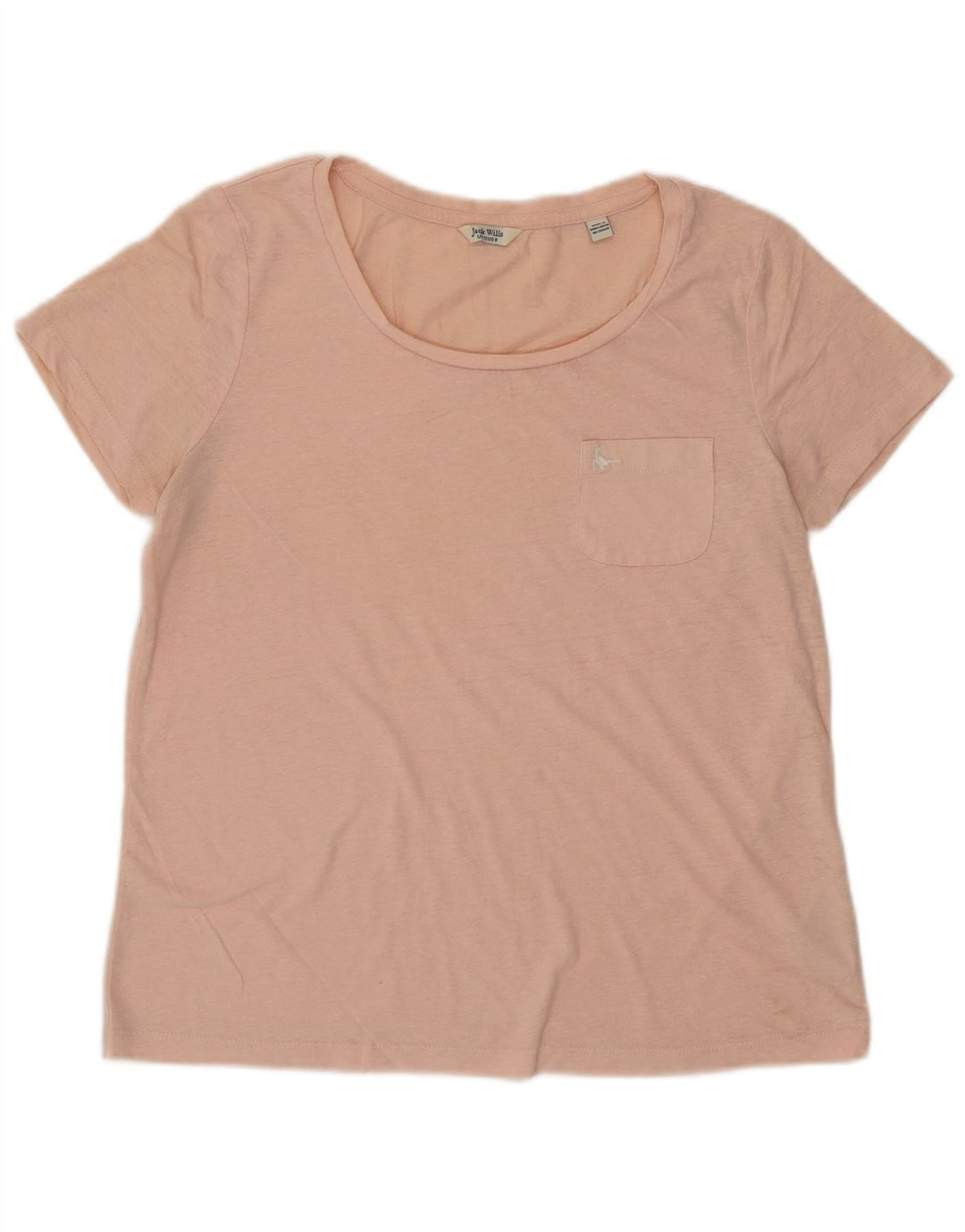 Jack Wills T-Shirt Femme Top UK 12 Rose Moyen Polyester