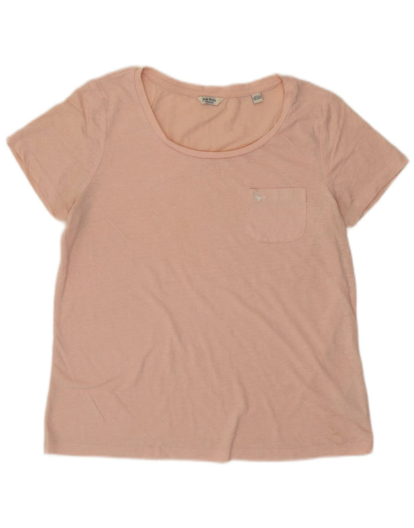 Jack Wills T-Shirt Femme Top UK 12 Rose Moyen Polyester