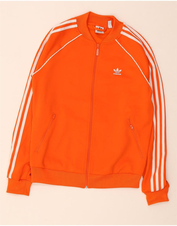Adidas Veste de survêtement pour femme UK 10 Petit Orange Polyester