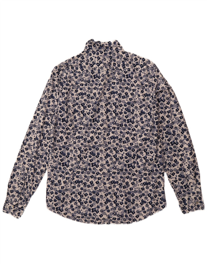 Massimo Dutti Chemise Homme Large Bleu Marine Floral