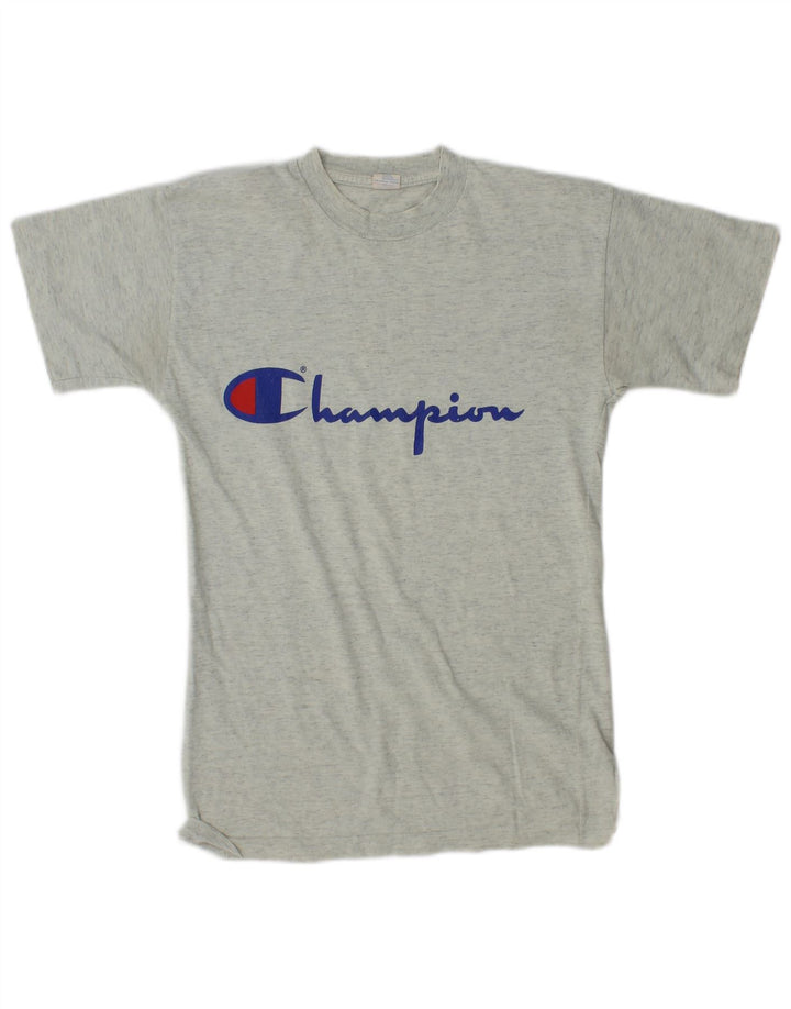 CHAMPION T-Shirt Graphique Garçon 11-12 ans Grand Coton Chiné Gris