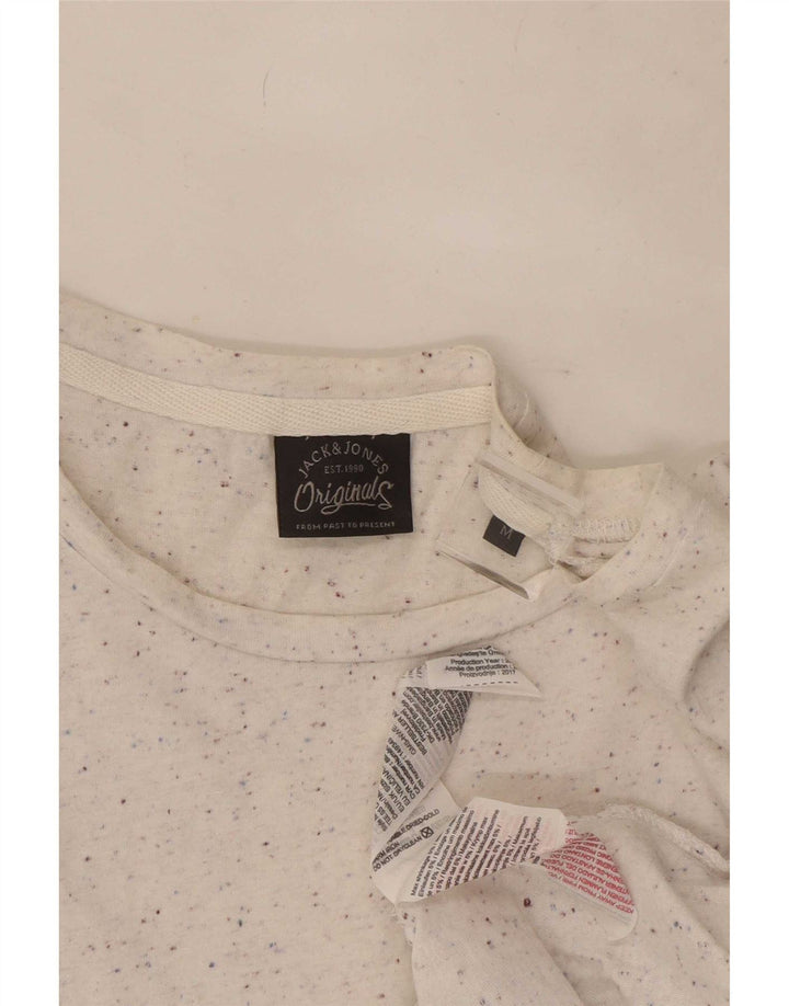 Jack & Jones T-Shirt Homme Blanc Moucheté Coton