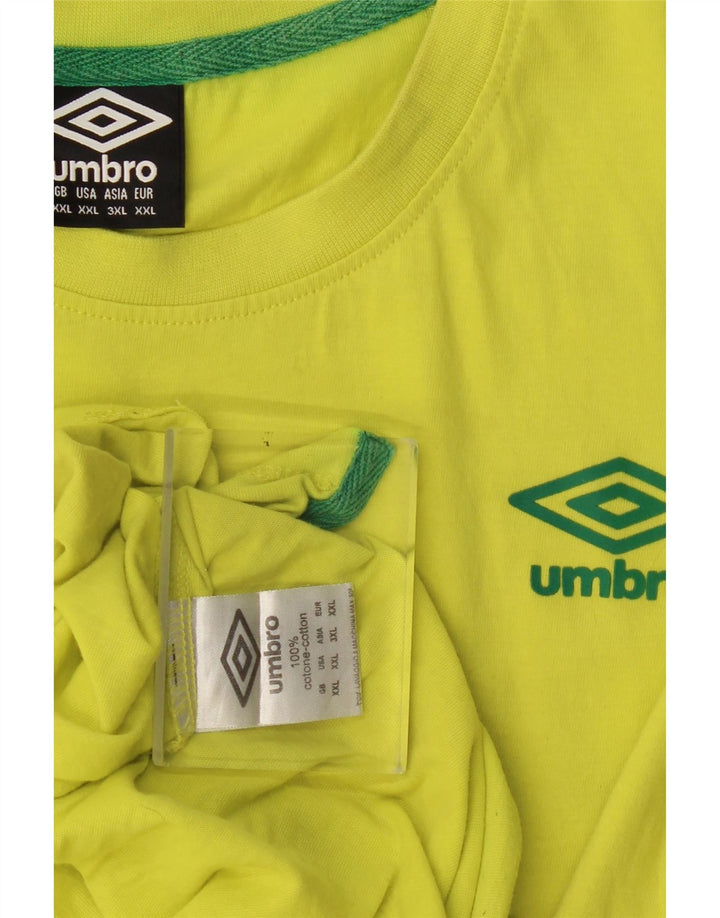 Umbro T-Shirt Homme Top 2XL Jaune Coton
