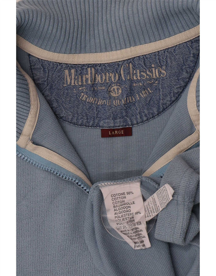 Marlboro Classics Pull à col zippé pour garçon 15-16 ans Grand Bleu