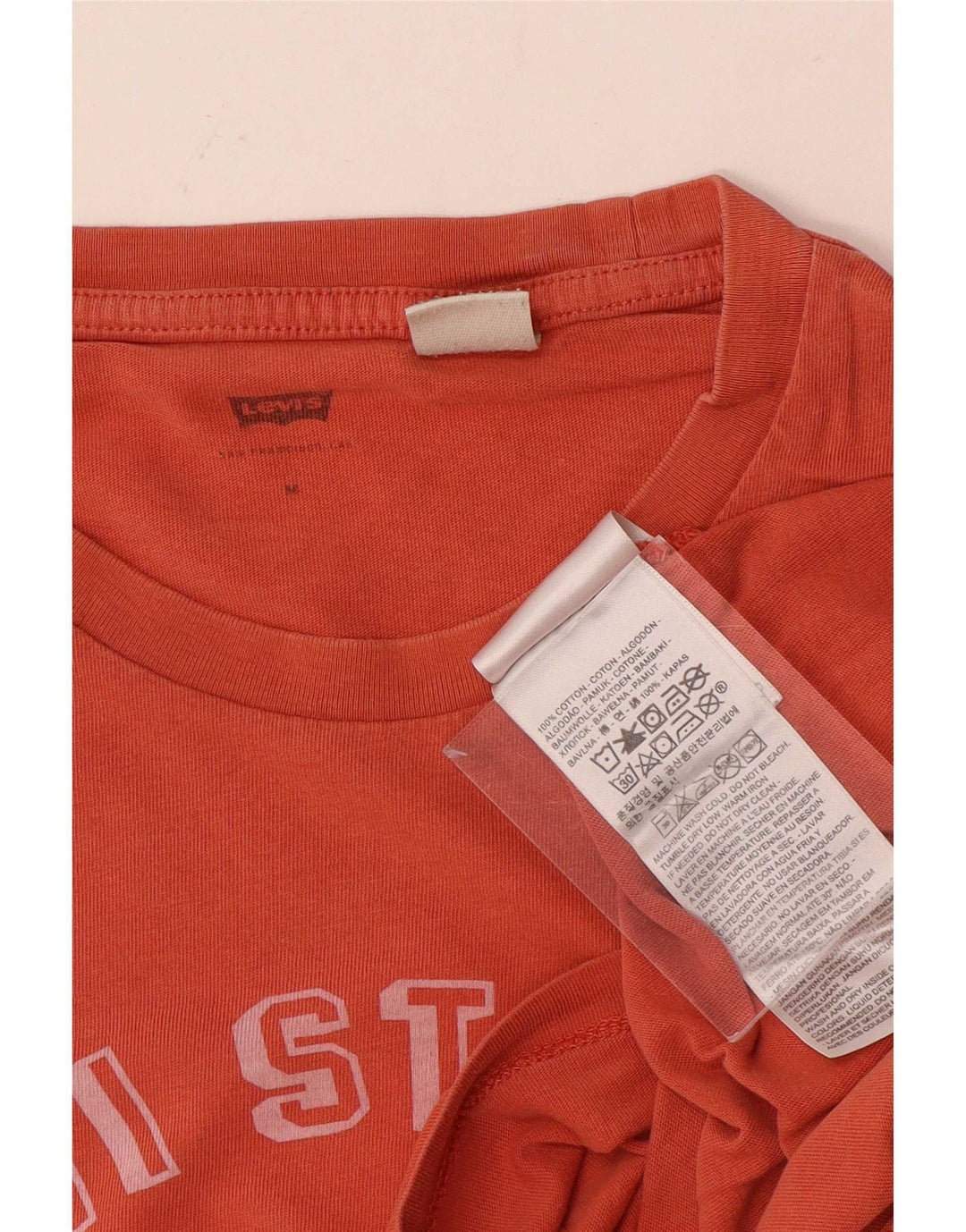 Levi's Tee-Shirt Graphique Homme Orange Moyen Coton