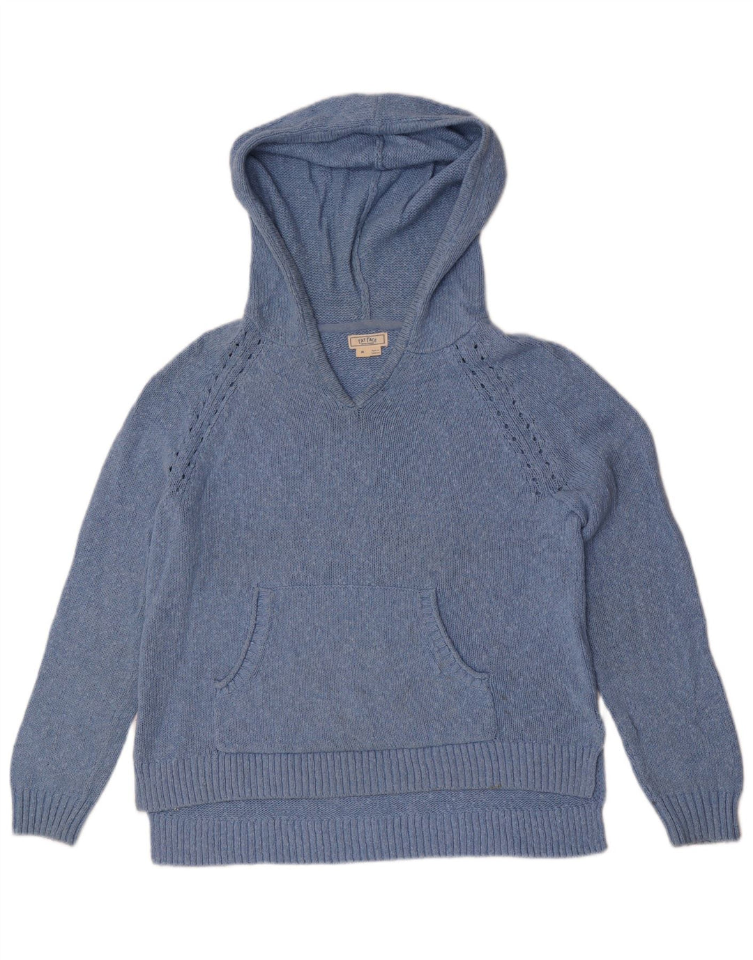 Fat Face Pull à capuche pour femme UK 14 Bleu moyen Coton