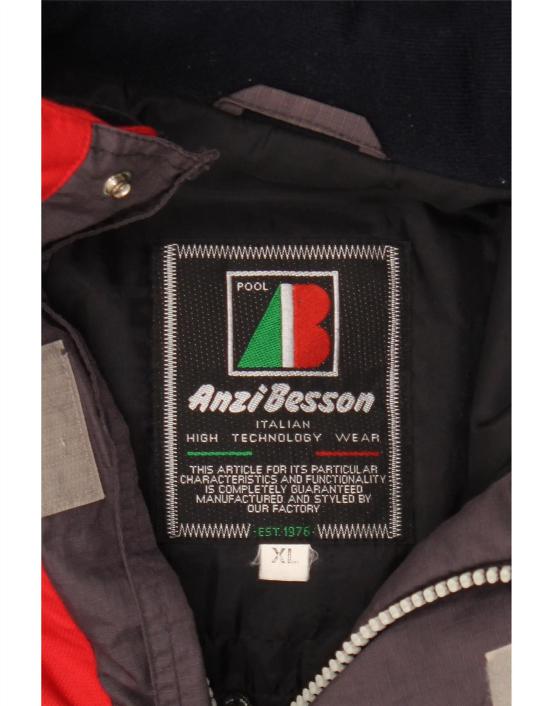 Anzi Besson Veste coupe-vent pour homme UK 42 XL Multicolore Colourblock