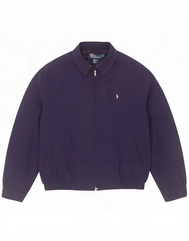 Polo Ralph Lauren Veste Bomber Homme UK 40 Large Bleu Marine Polyester
