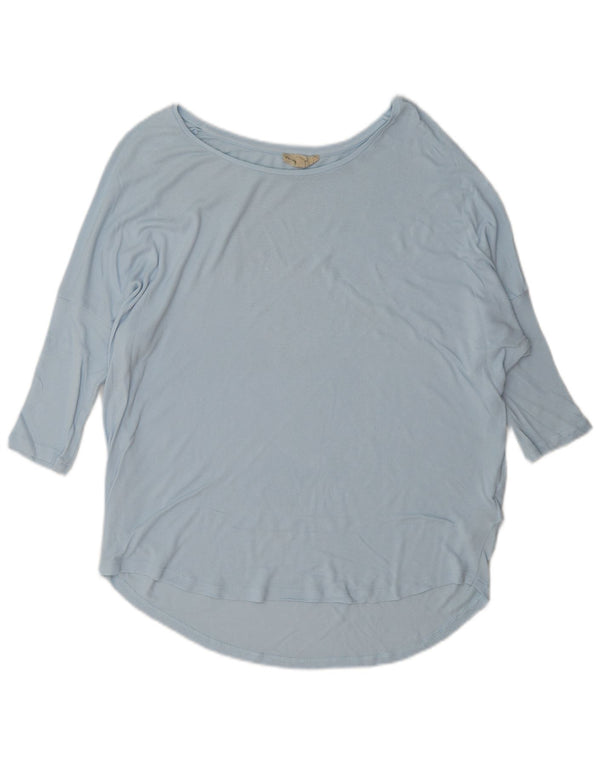 Phase Eight Haut Oversize Femme Manches 3/4 UK 8 Small Bleu Viscose