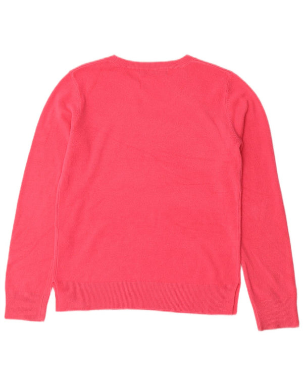Marks & Spencer Pull à col rond pour femme UK 8 Petit Acrylique Rose