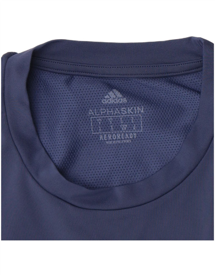 ADIDAS T-shirt graphique Aeroready pour hommes, petit, bleu marine