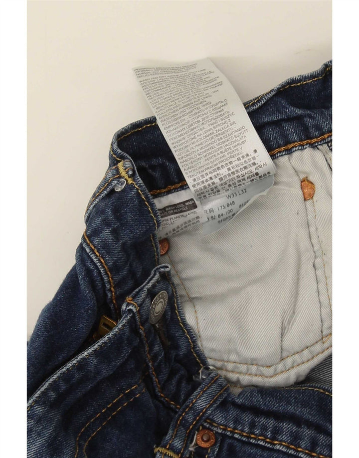 Levi's Jean Droit Effet Déchiré W33 L32 Femme Bleu Coton