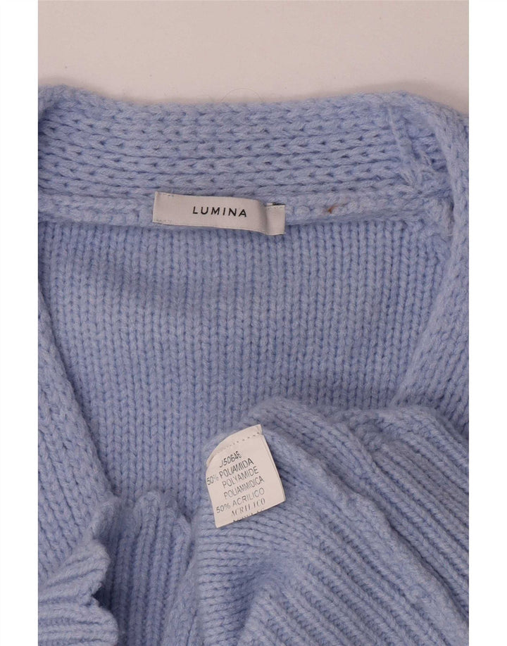 Lumina Womens Cardigan Sweater UK 16 Large Bleu Polyamide