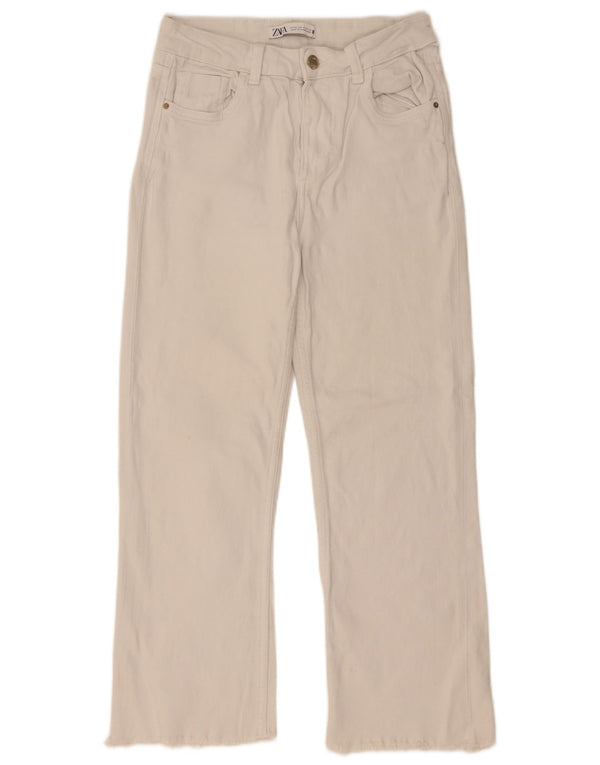 Zara Jean court pour femme EU 36 XS W26 L25 Coton blanc